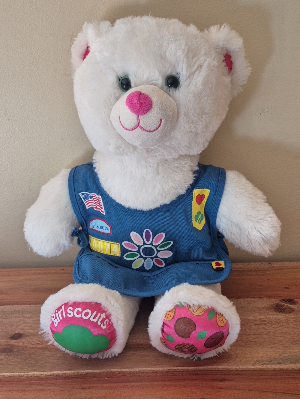 Build A Bear 16" Plush Girl Scout Daisies Teddy Bear